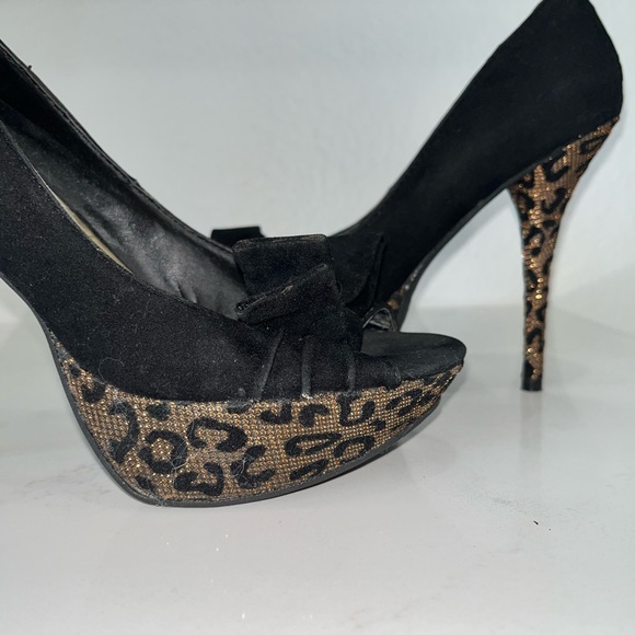 Platform stiletto leopard pumps size 7.5 - Picture 5 of 9